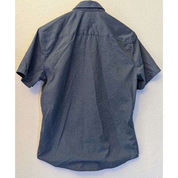 Craft & Flow Mens Size Small Blue/Gray Button Down Shirt Short Sleeve (497m) - Picture 2 of 3